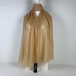 Women's Tan and Cream Scarf-wraps